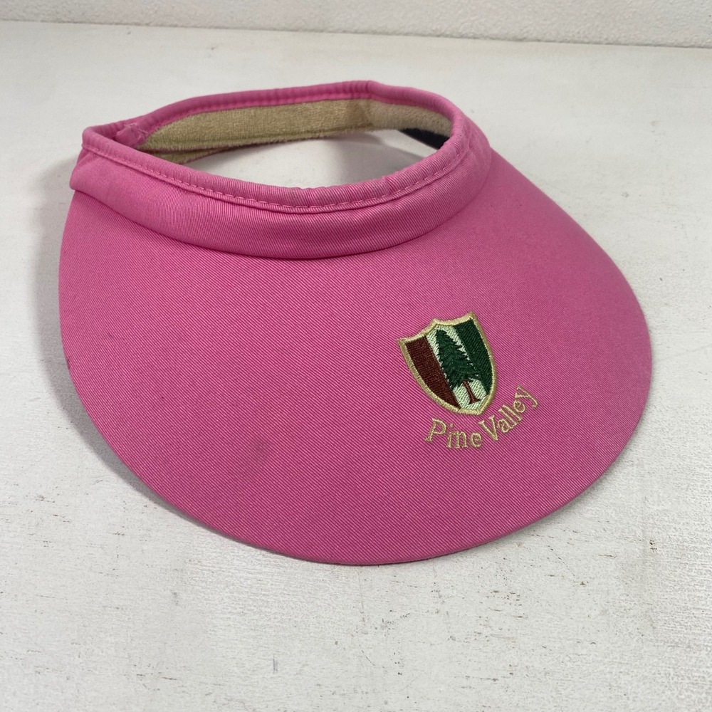 Imperial Pine Valley Golf Club Visor Pink Adjustable Made in USA Terry Lined